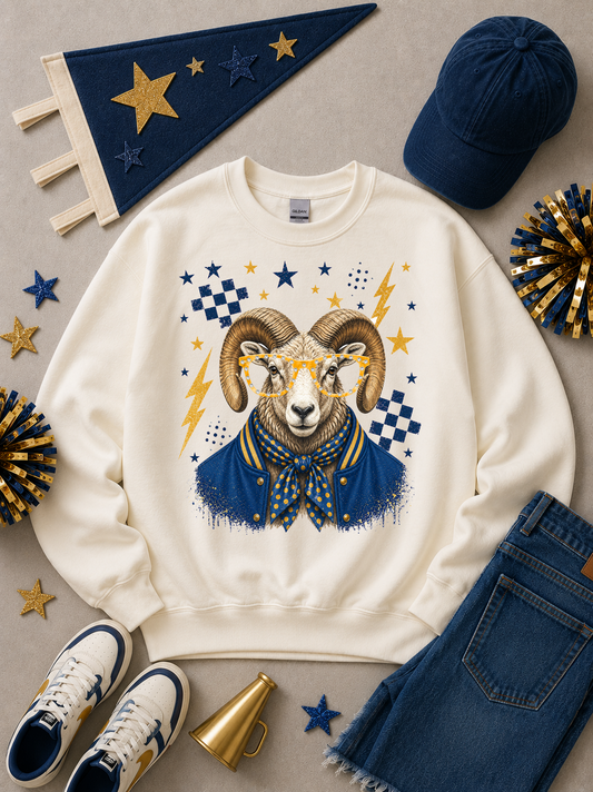 Varsity Specs Rhinestone Custom Spirit Graphic Sweatshirt