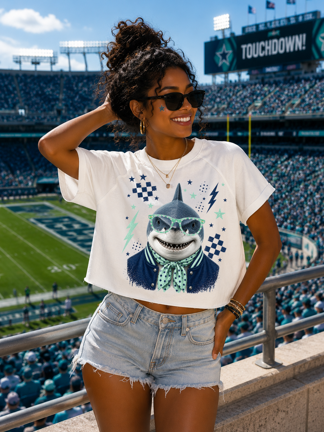 Varsity Specs Rhinestone Custom Spirit Graphic Edgy Shirt