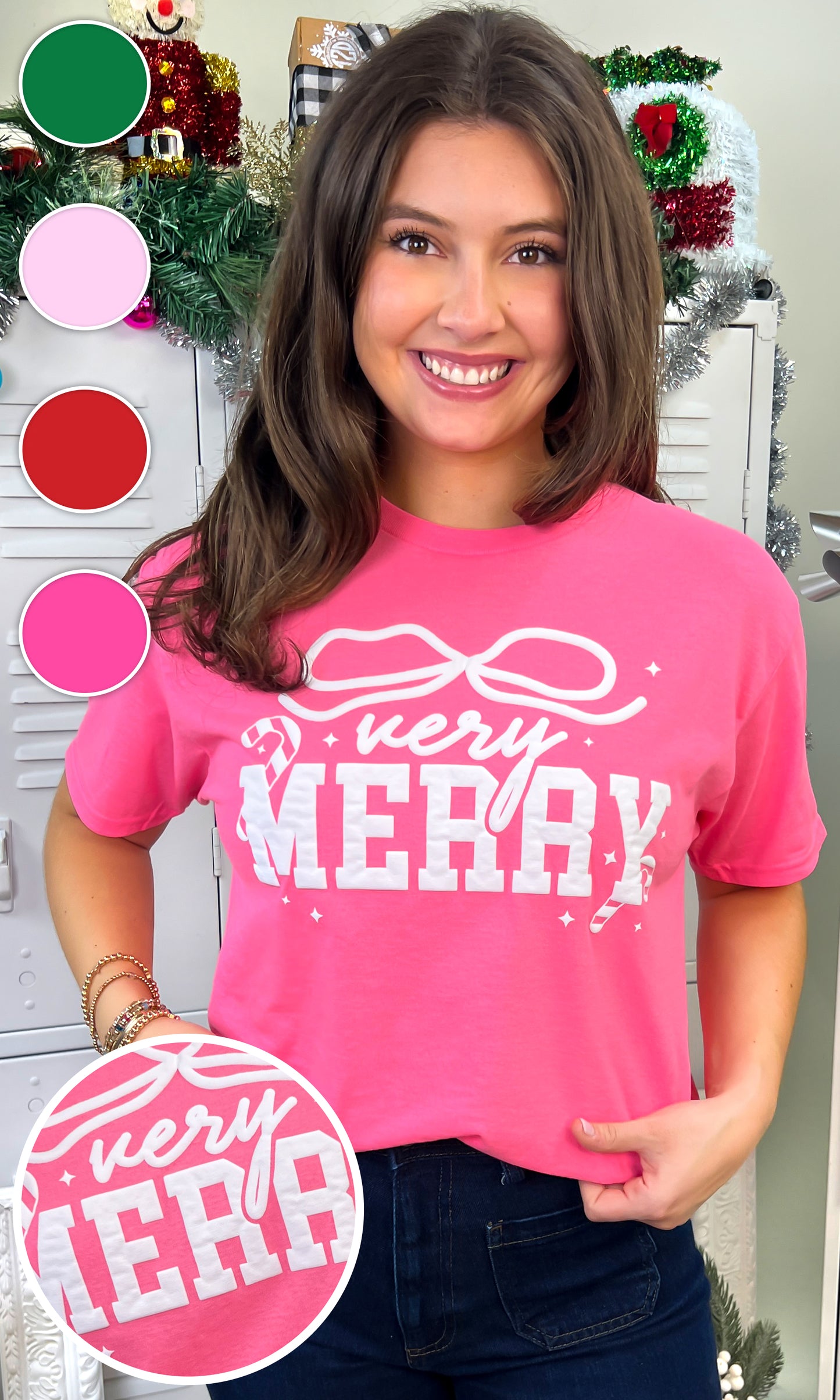 Very Merry Puff Christmas Graphic T-Shirt