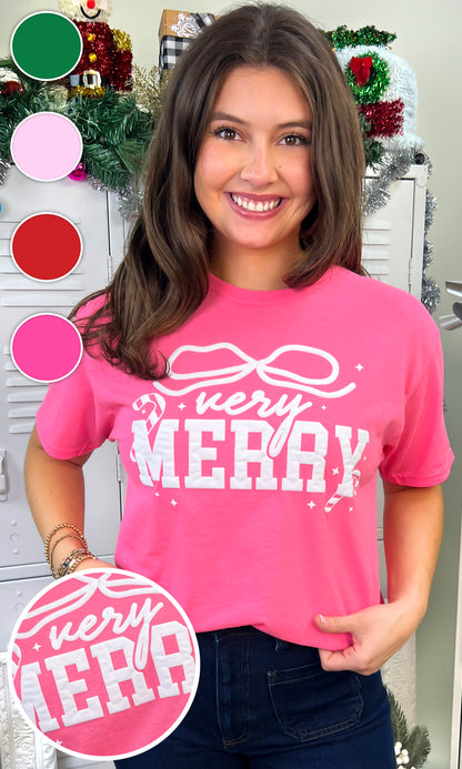Very Merry Puff Christmas Graphic T-Shirt