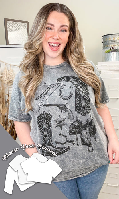 Vintage Western Cowboy Graphic