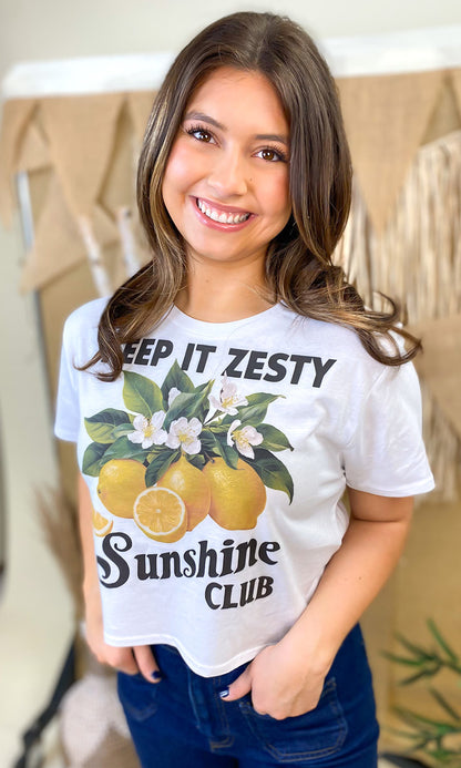 Vintage Fruit Graphic Crop Top T-Shirt