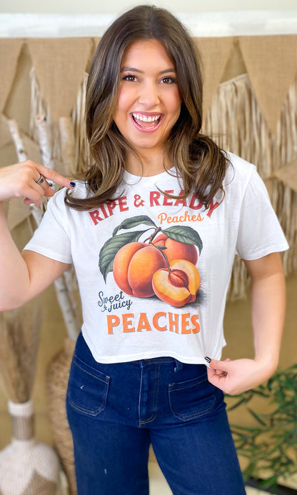 Vintage Fruit Graphic Crop Top T-Shirt