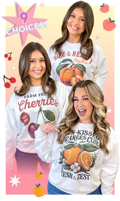 Vintage Fruit Graphic Sweatshirt