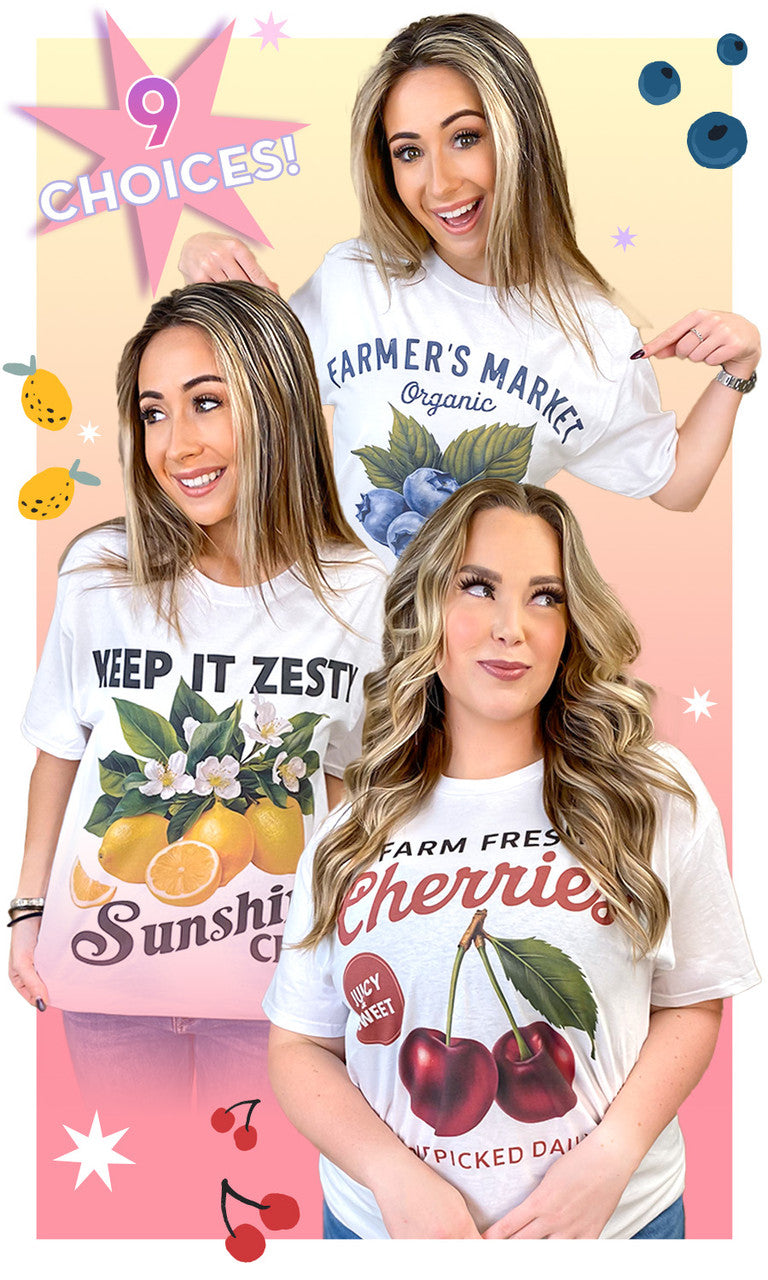 Vintage Fruit Graphic T-Shirt