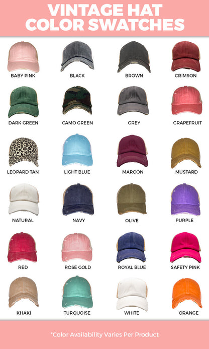 Sequin Heart Vintage Washed Hat