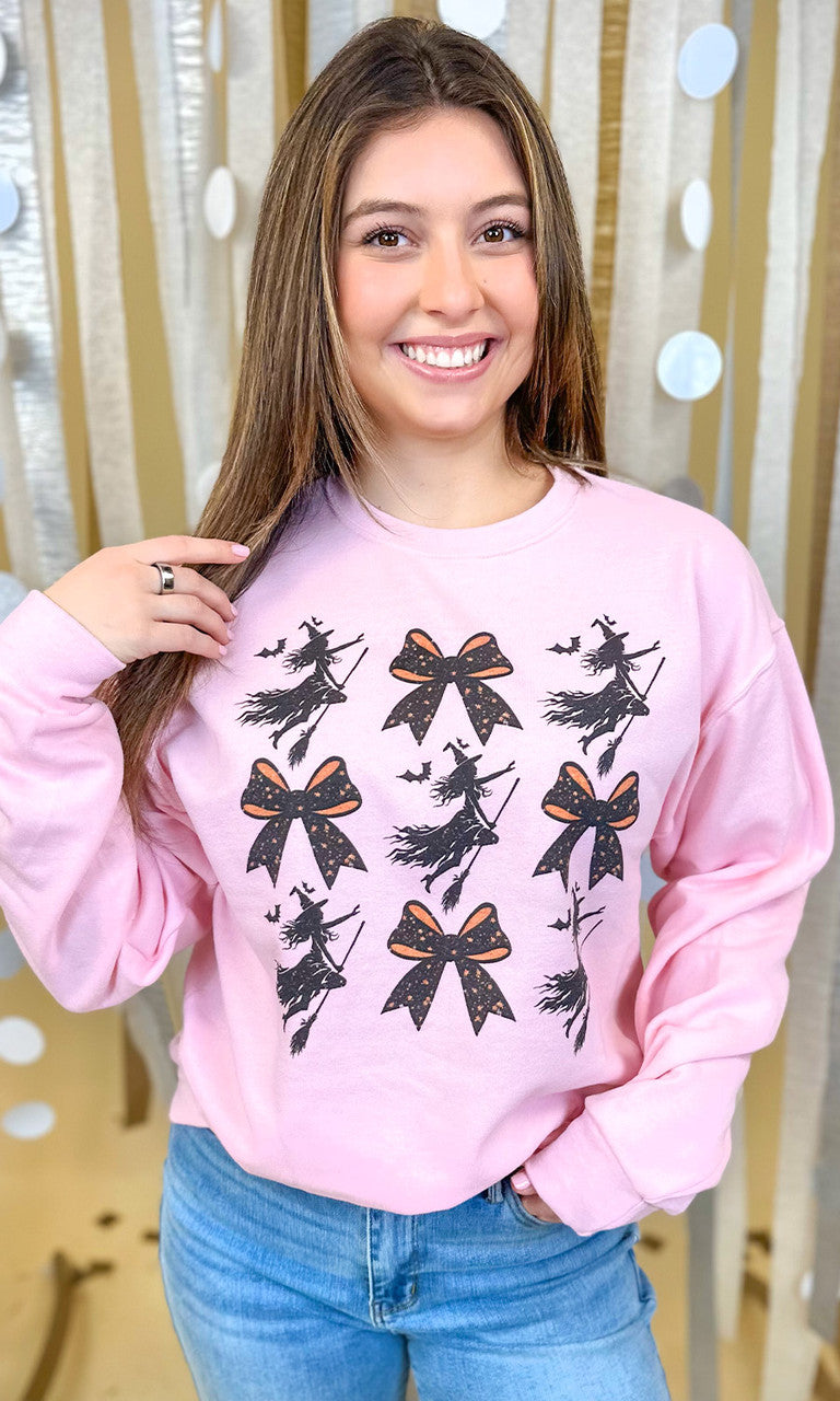 Witchy Bow Graphic Sweatshirt