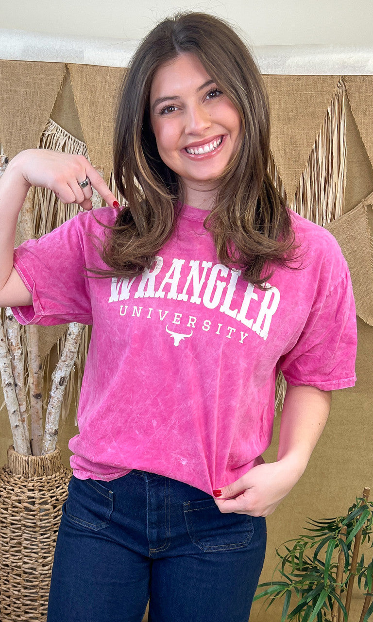 Wrangler University Mineral Washed Graphic T-Shirt