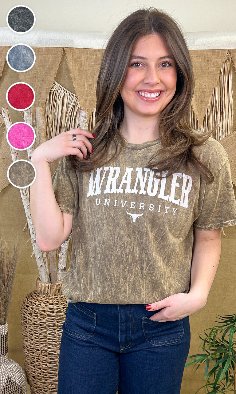 Wrangler University Mineral Washed Graphic T-Shirt