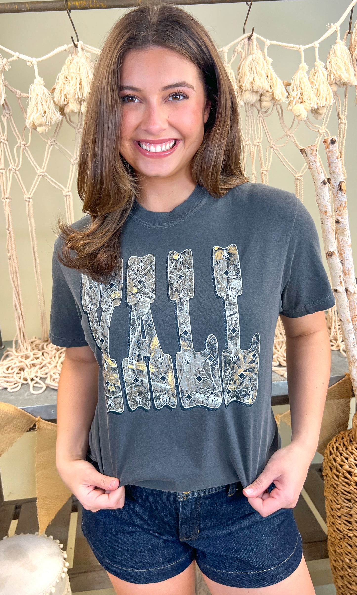 Y'all Camo Comfort Color Graphic T-Shirt