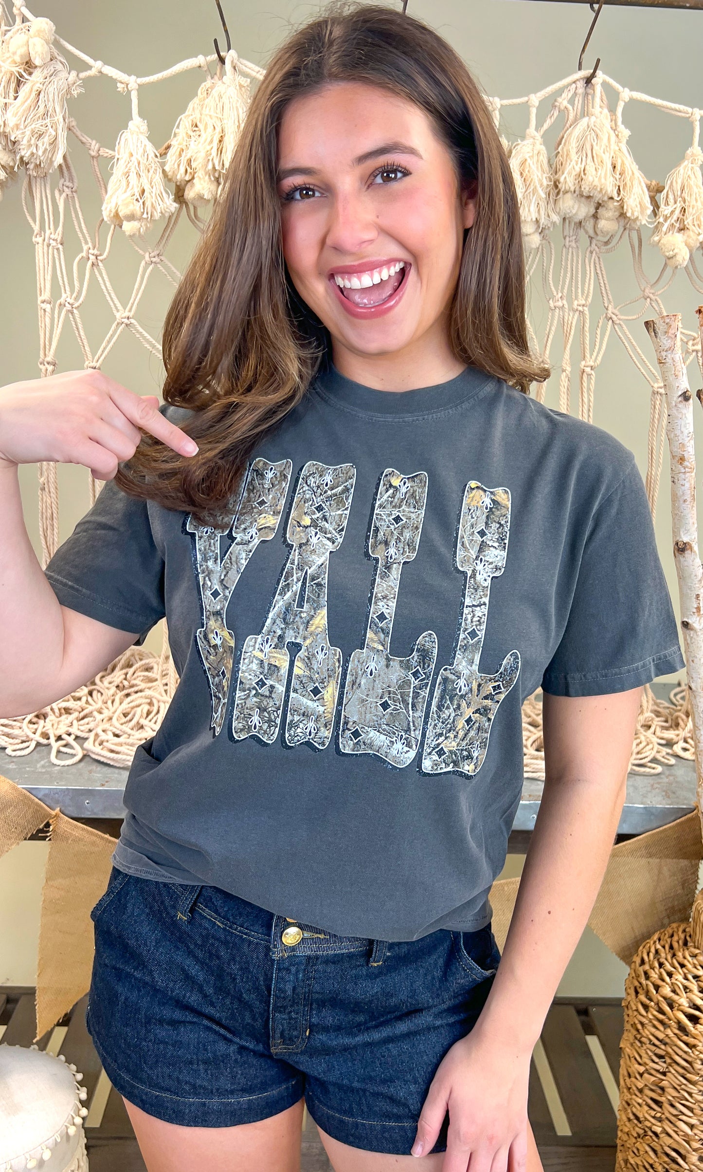 Y'all Camo Comfort Color Graphic T-Shirt