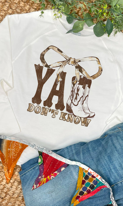 Y'all Don't Know Long Sleeve Edgy Graphic Shirt