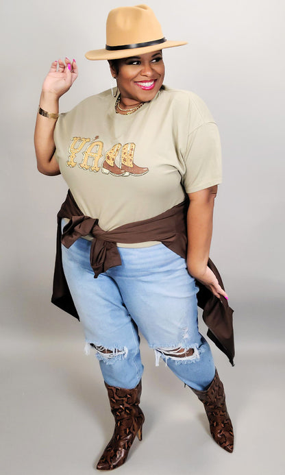 Y'all Boots Graphic T-Shirt
