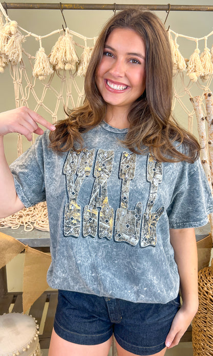 Y'all Camo Mineral Washed Graphic Shirt
