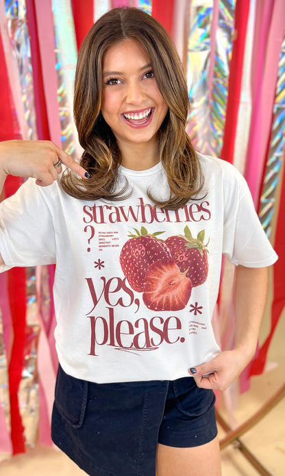 Yes Please Fruit Graphic T-Shirt