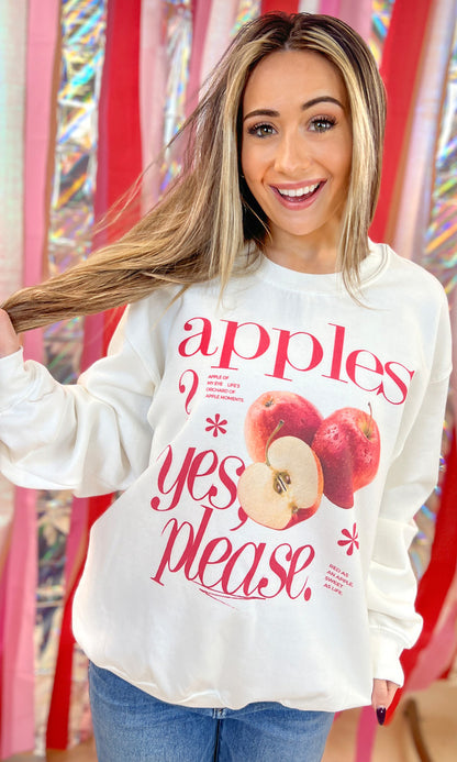 Yes Please Fruit Graphic Sweatshirt