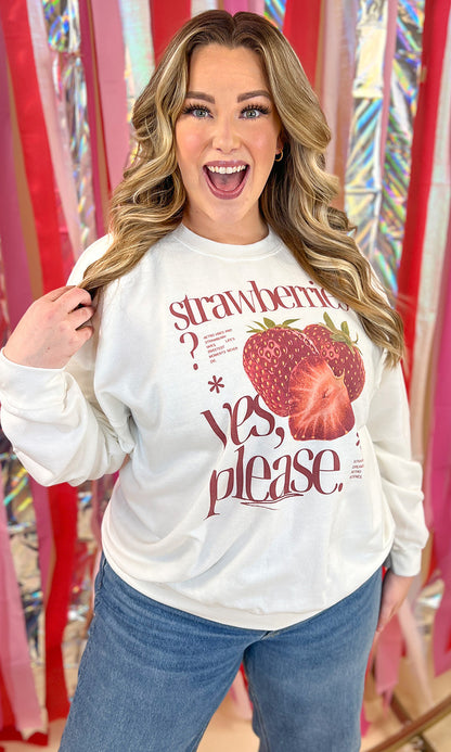 Yes Please Fruit Graphic Sweatshirt