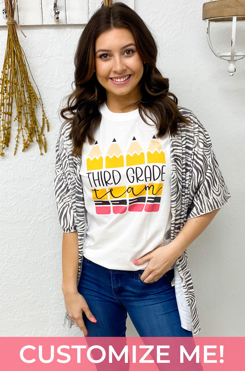 Team Pencil Grade Level Teacher T-Shirt