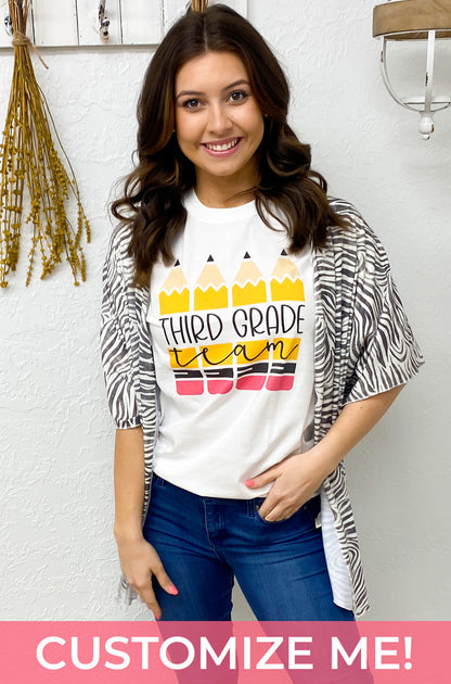 Team Pencil Grade Level Teacher T-Shirt