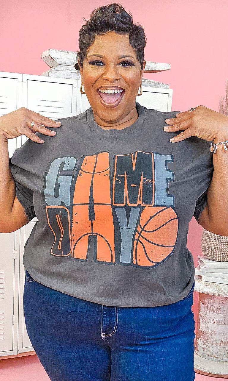 Game Day Stacked Basketball Shirt