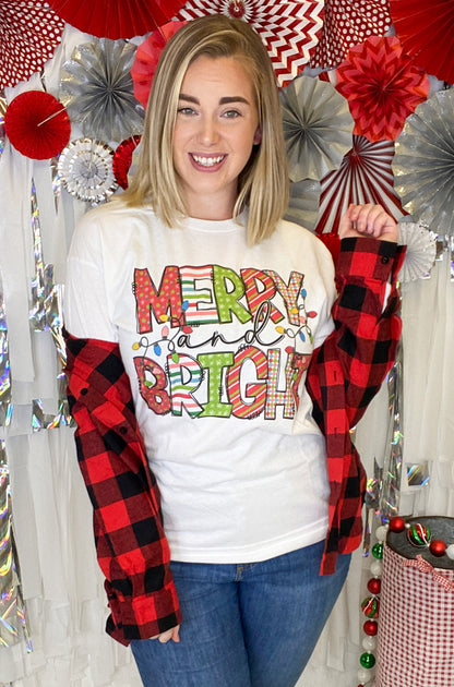 Merry and Bright Christmas Long Sleeve T-Shirt