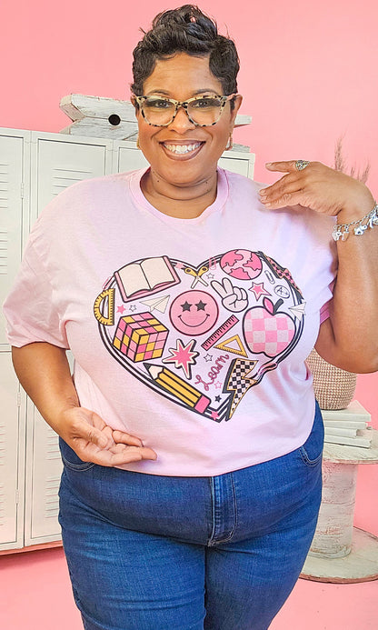 Learn Heart Teacher Graphic Shirt