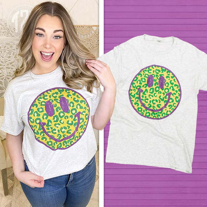 Mardi Gras Smiley T-Shirt