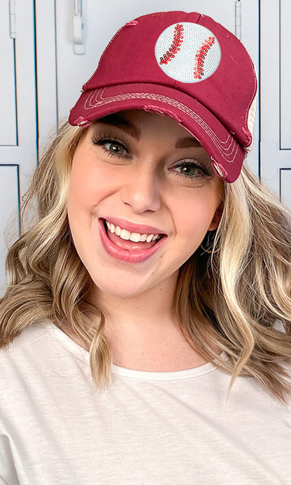 Sparkle Baseball Vintage Hat