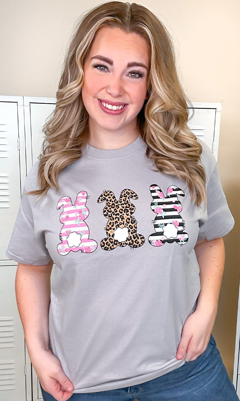 Three Trendy Bunnies Easter T-Shirt