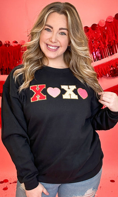 Ideal Chenille XOXO Heart Sweatshirt