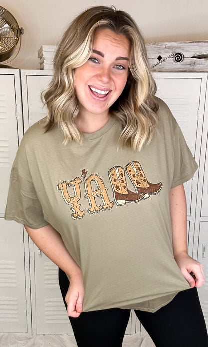 Y'all Boots Graphic T-Shirt