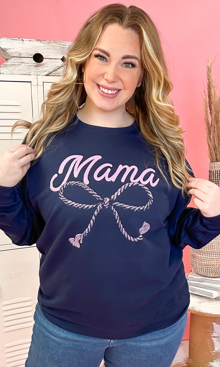 Mama Rope Bow Sweatshirt
