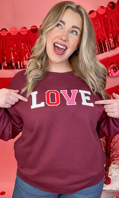 Soft Chenille Love Sweatshirt