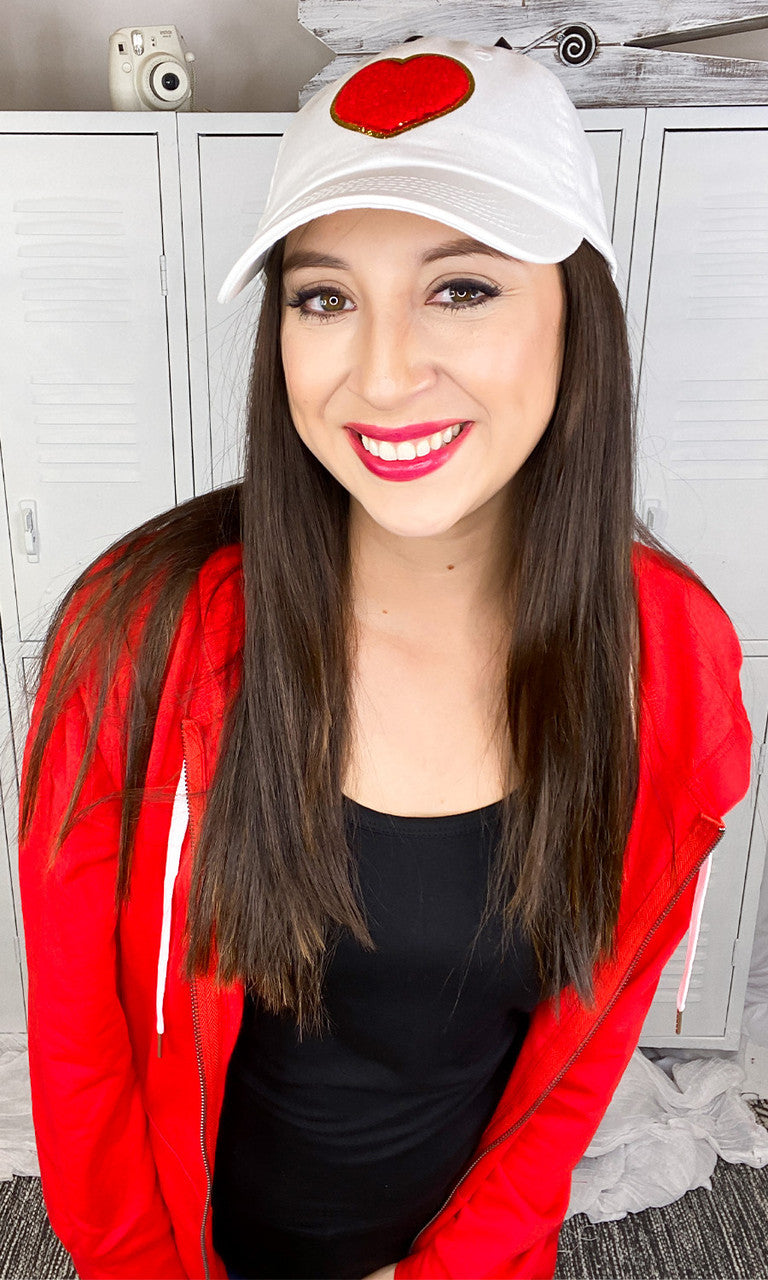 Big Heart Chenille Hat