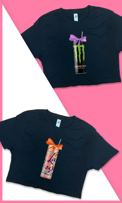 Bow Beverages Graphic Crop Top