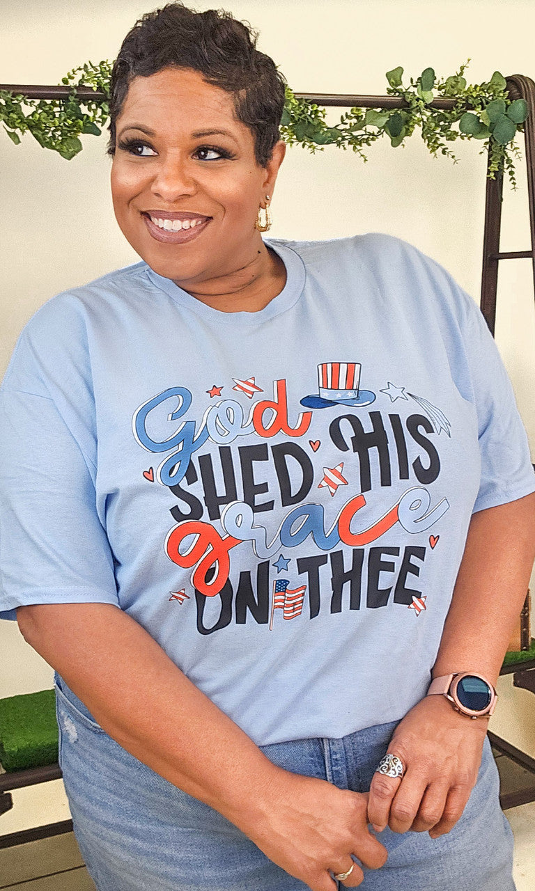 God Shed His Grace Graphic Shirt