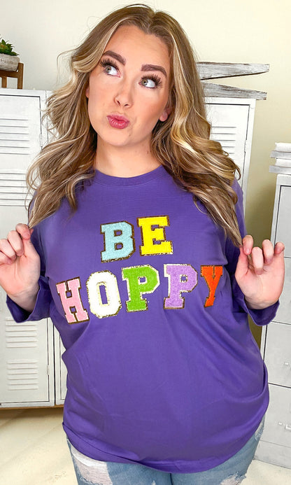 Ideal Chenille Be Hoppy Easter Adult Long Sleeve Shirt