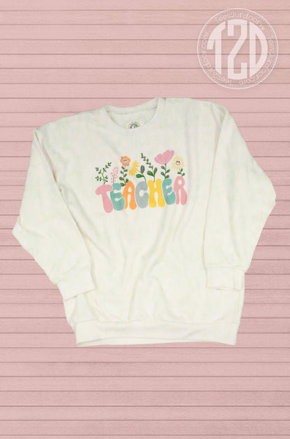 Groovy Flower Teacher Sweatshirt