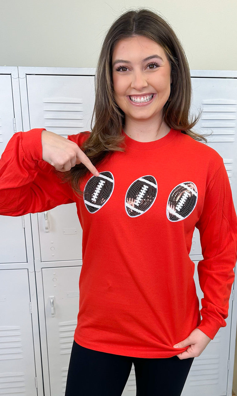 Sparkle Football Adult Long Sleeve