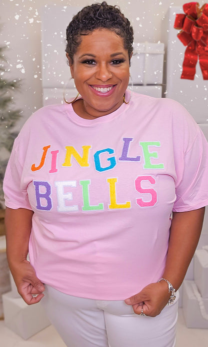 Soft Chenille Jingle Bells Graphic T-Shirt
