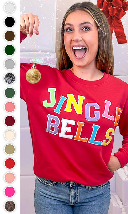 Soft Chenille Jingle Bells Graphic Sweatshirt