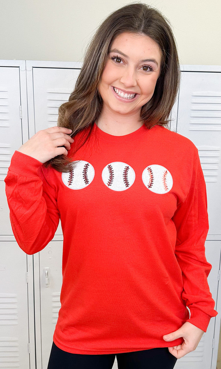 Sparkle Baseball Adult Long Sleeve