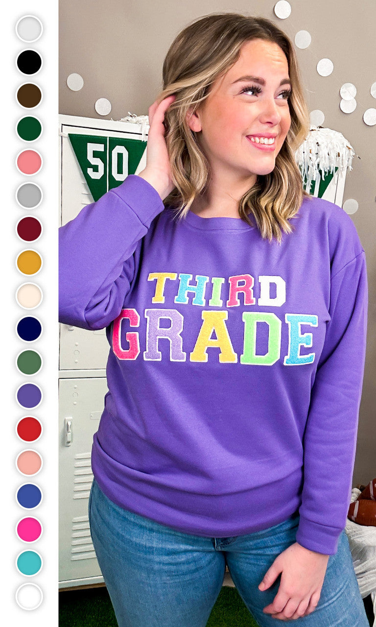 Soft Chenille Grade Level Sweatshirt