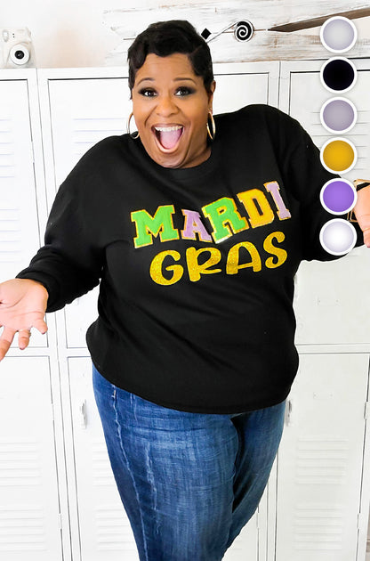 Mardi Gras Ideal Chenille Sweatshirt