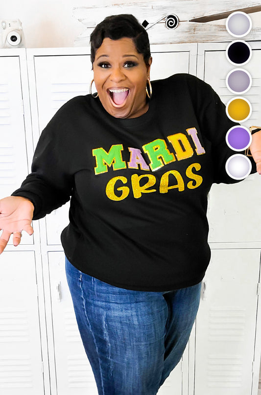Mardi Gras Ideal Chenille Sweatshirt