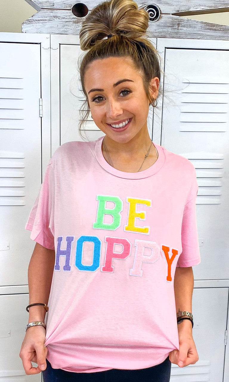 Soft Chenille Be Hoppy Easter Adult Shirt