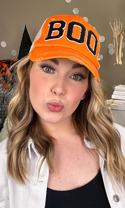 Soft Chenille Boo Vintage Hat
