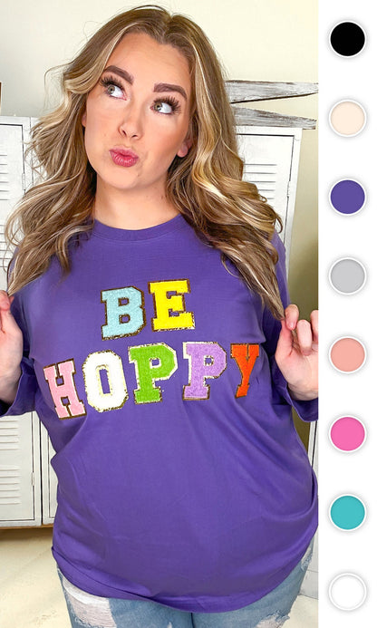 Ideal Chenille Be Hoppy Easter Adult Long Sleeve Shirt