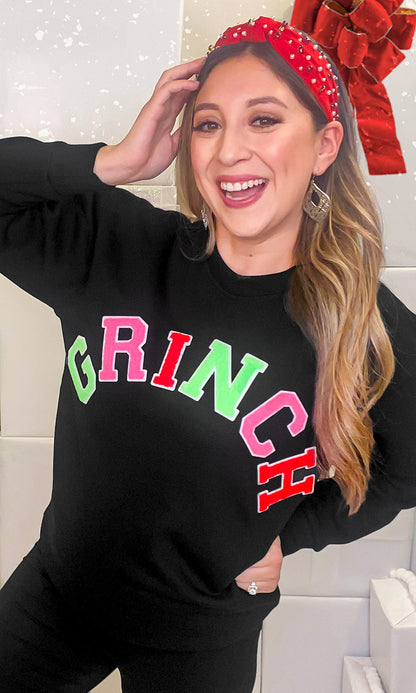 Soft Chenille Grinch Graphic Sweatshirt