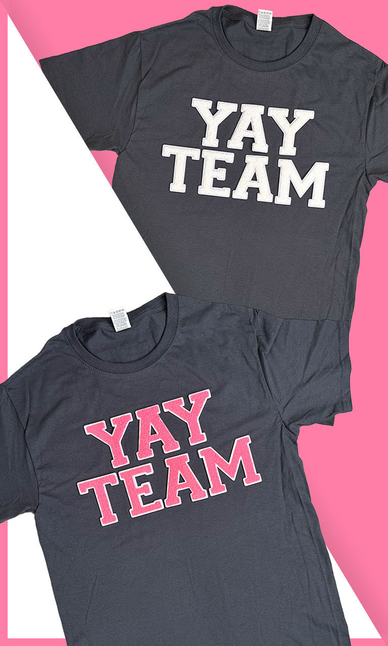 Soft Chenille Yay Team Boyfriend Long Sleeve